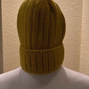 Hat Attack Womens Color Story Knit Beanie Ribbed Cuffed Yellow FEFA115 NWT